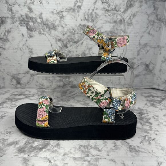 J.Crew Womens Sporty Strap Sandals Size 10 Liberty Mini Floral Walk Fabric - Picture 2 of 8